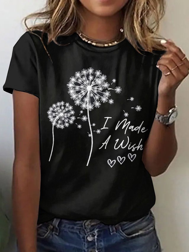 Cotton Crew Neck Casual T-Shirt