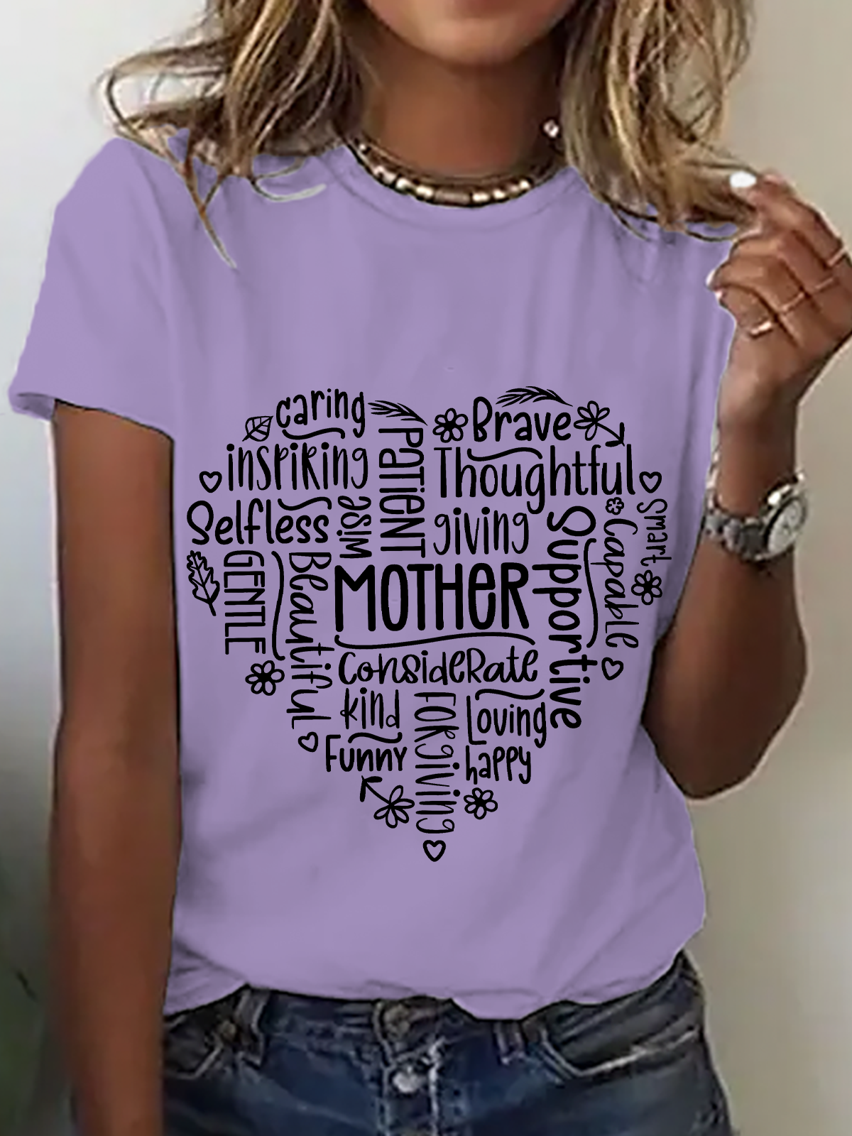 Mother Heart Cotton T-Shirt