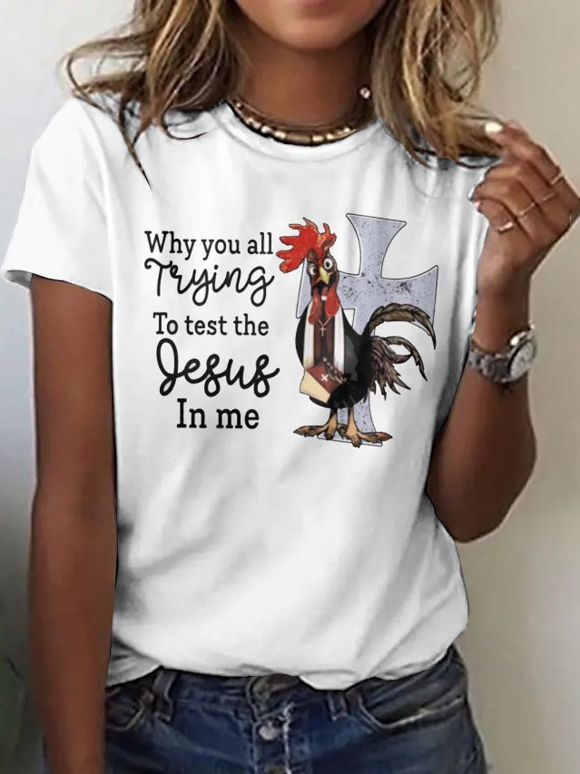 Cotton Crew Neck Casual Regular Fit T-Shirt