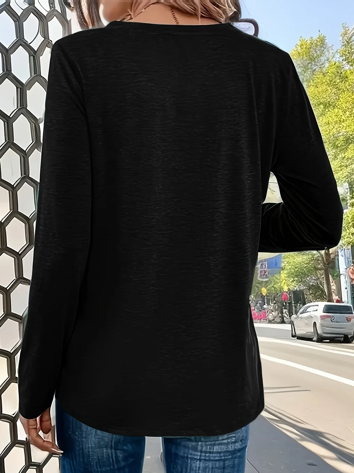 V Neck Casual Dandelion Regular Fit T-Shirt