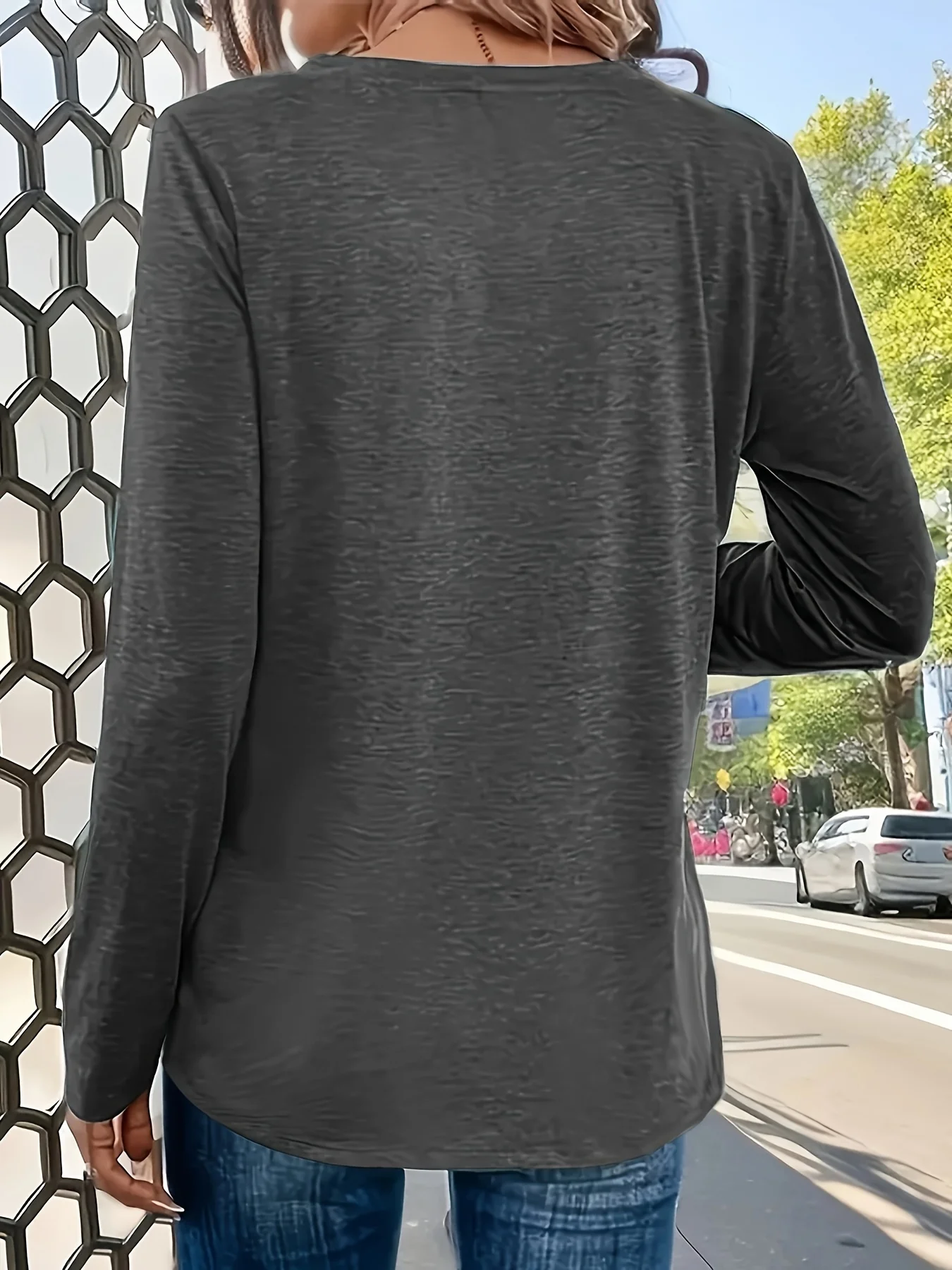V Neck Casual Dandelion Regular Fit T-Shirt