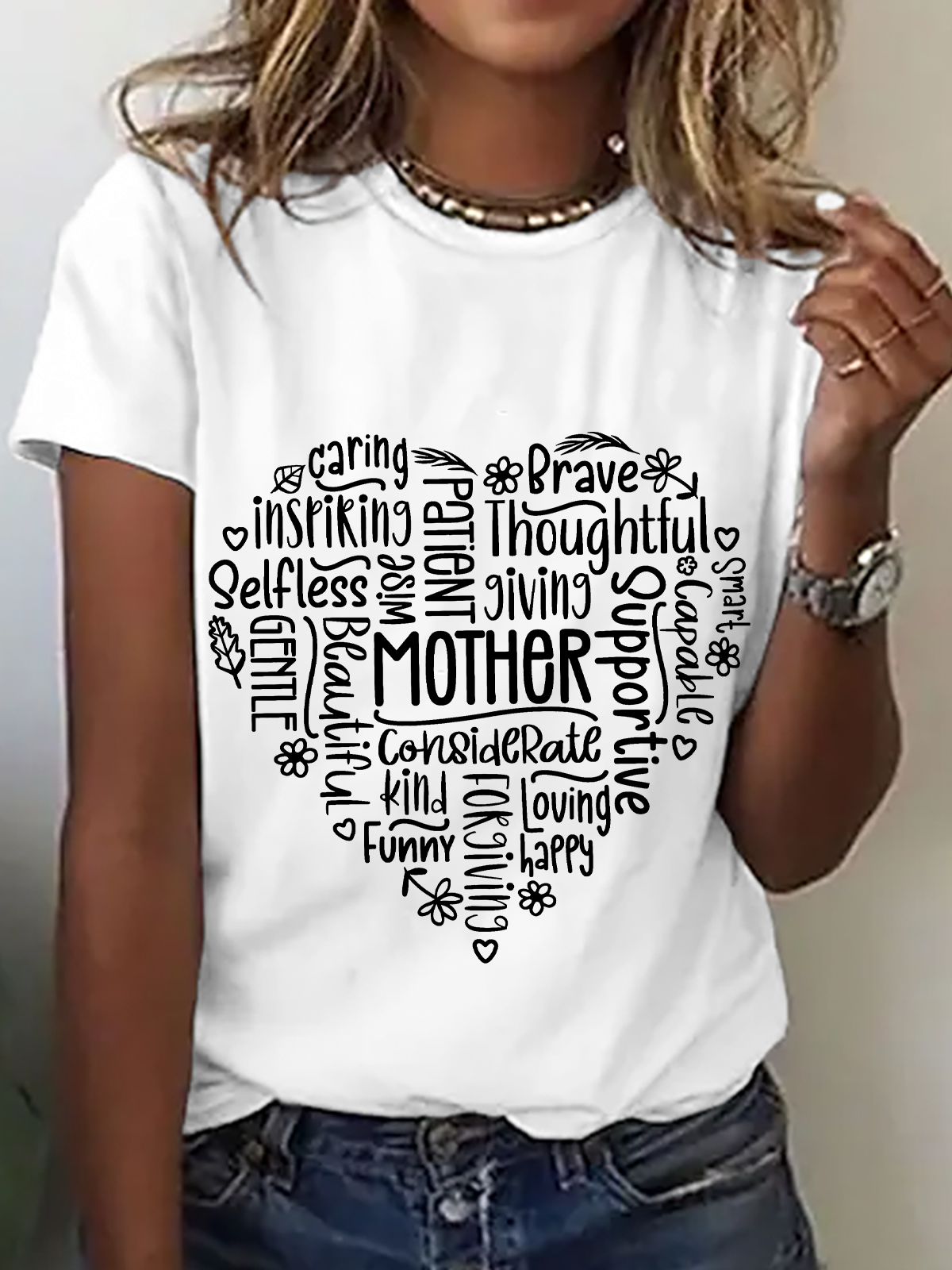 Mother Heart Cotton T-Shirt