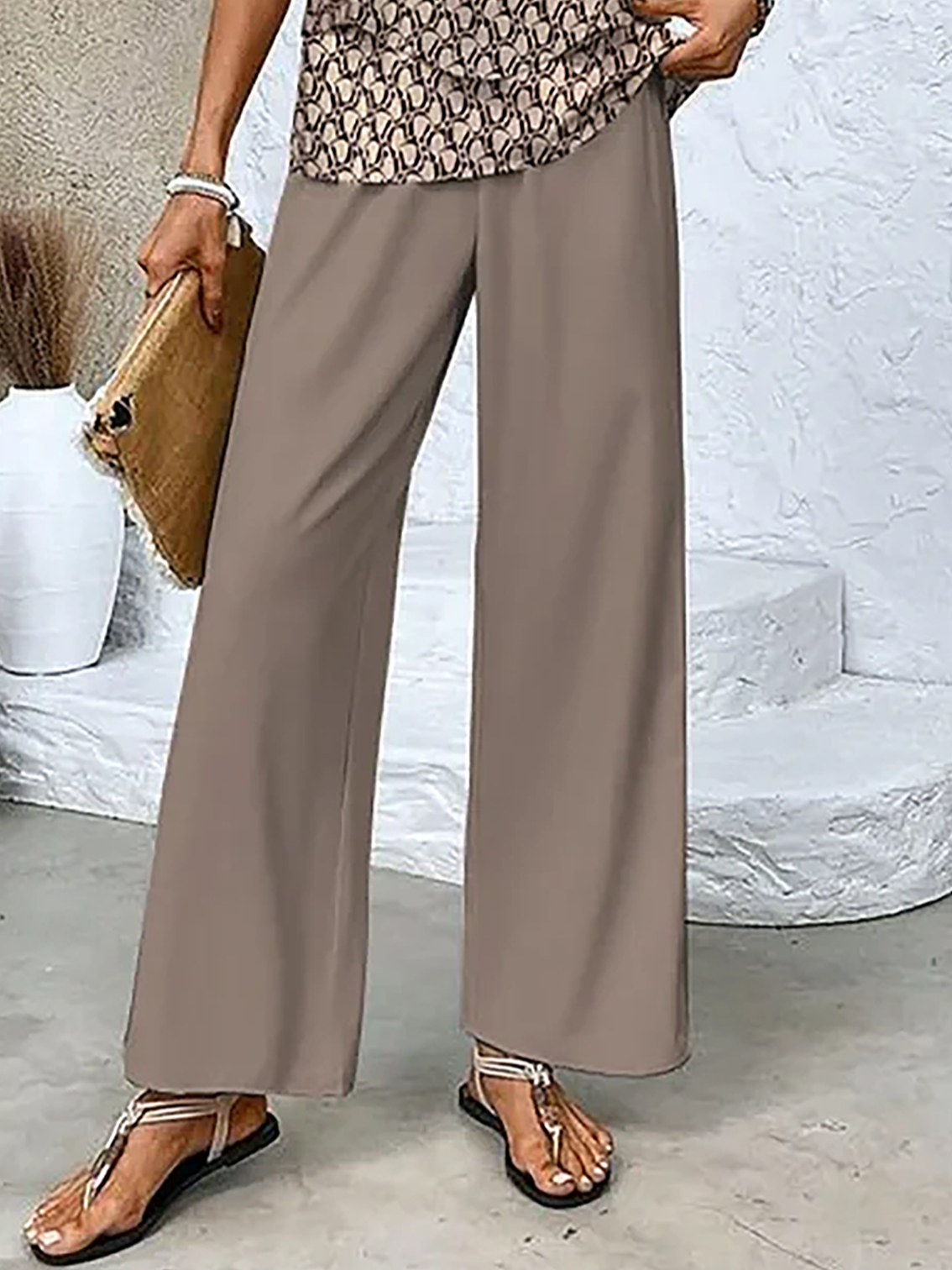 Women's Geometric Casual Tank Top Pants Two Piece Suit