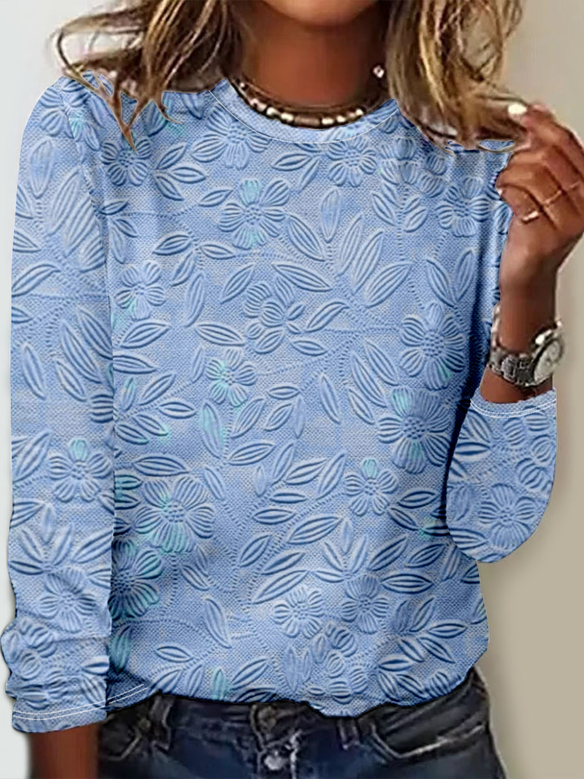 Loose Casual Crew Neck 3D Printing T-Shirt