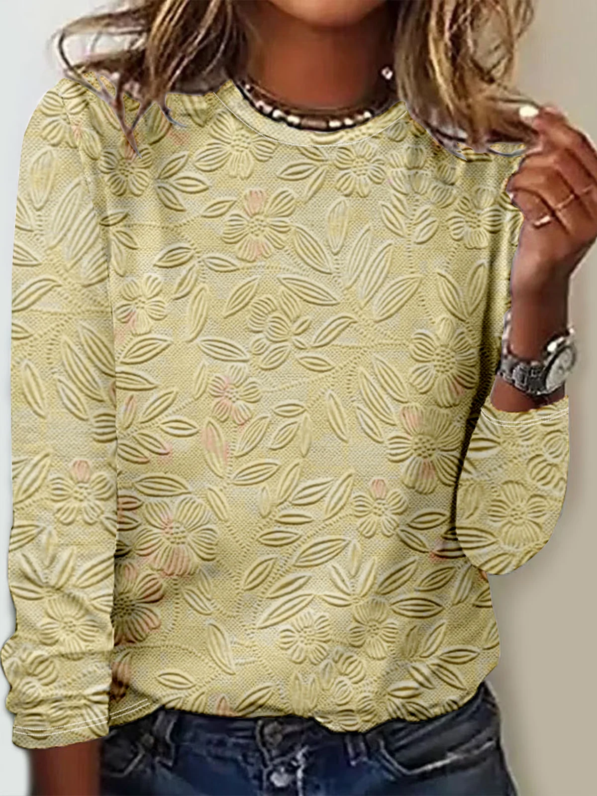 Loose Casual Crew Neck 3D Printing T-Shirt