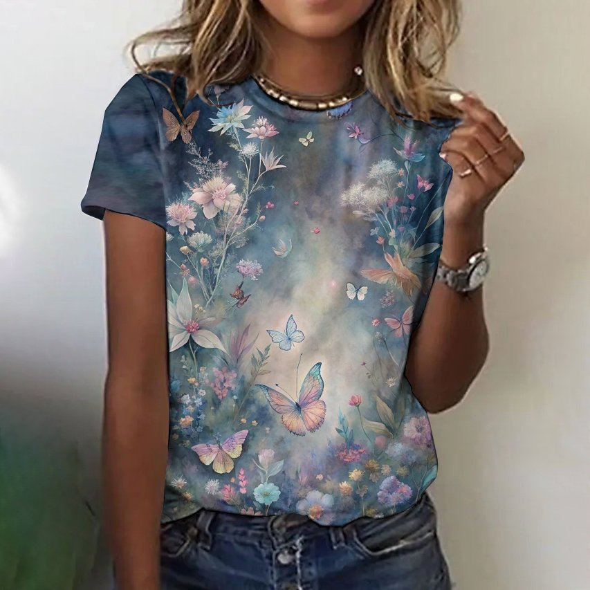 Crew Neck Cotton Casual T-Shirt
