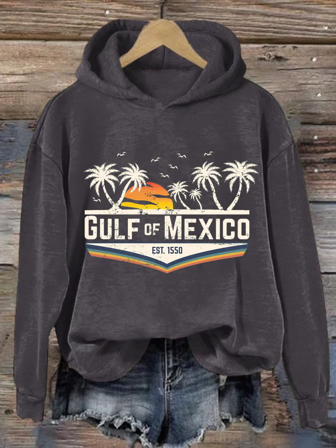 Women's Gulf Of Mexico Printed Sweatshirt Hoodie