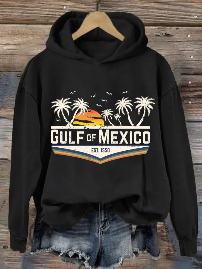 Women's Gulf Of Mexico Printed Sweatshirt Hoodie