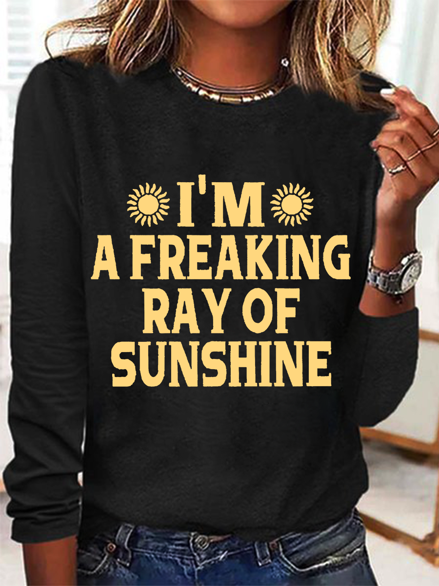 I'm A Freaking Ray Of Sunshine Casual Long Sleeve Shirt