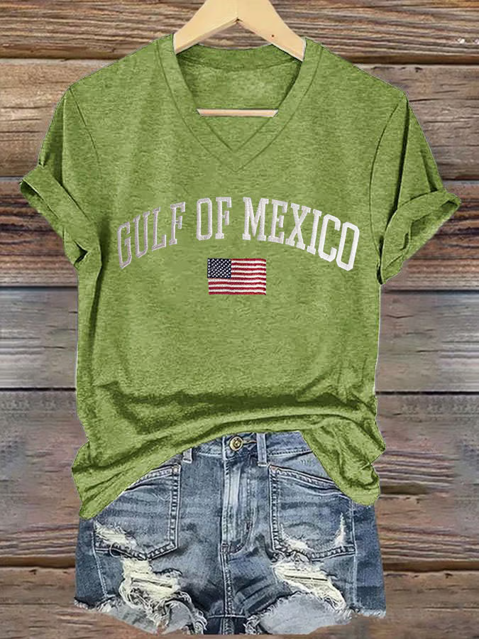 Women's Retro Gulf Of Mexico Print T-Shirt