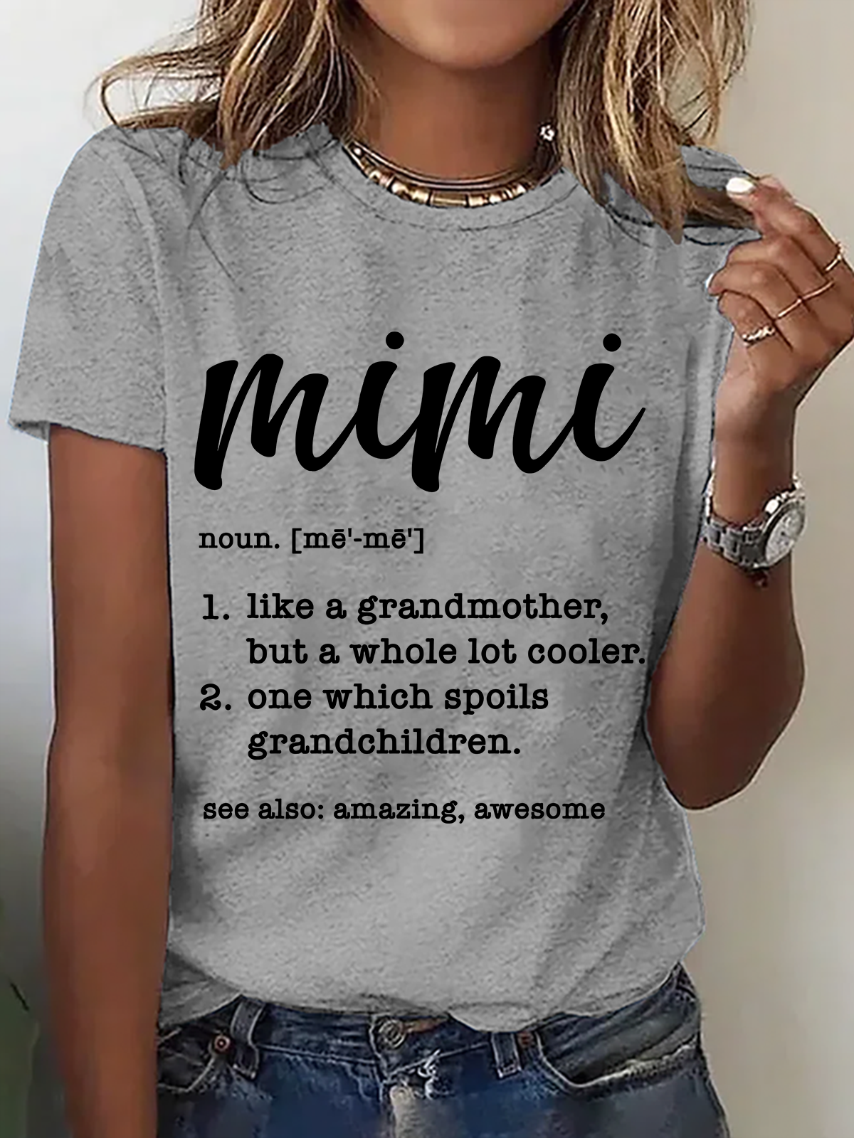 Mimi Definition Grandma Definition Cotton T-Shirt