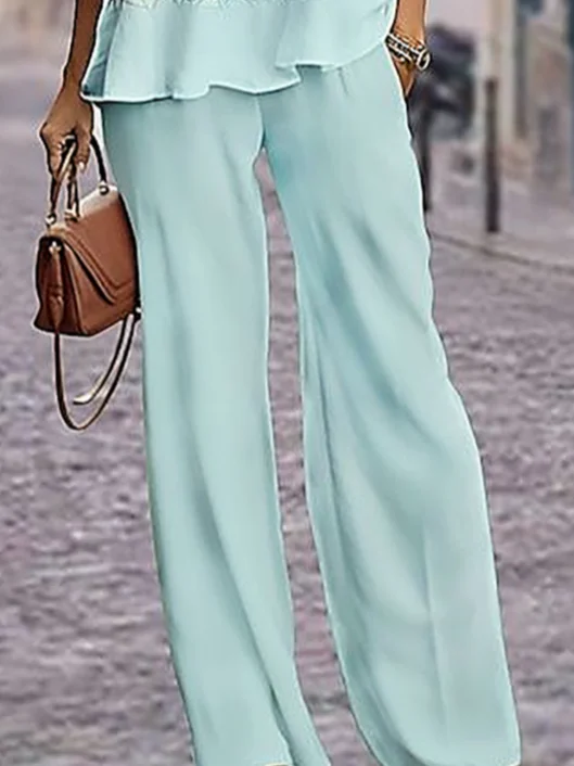Women's Floral Spring Print Casual Fashion Two Piece Suit