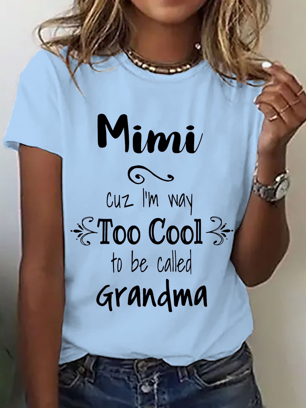 Too Cool Mimi Grandma Tshirt Special Grandmother Cotton T-Shirt