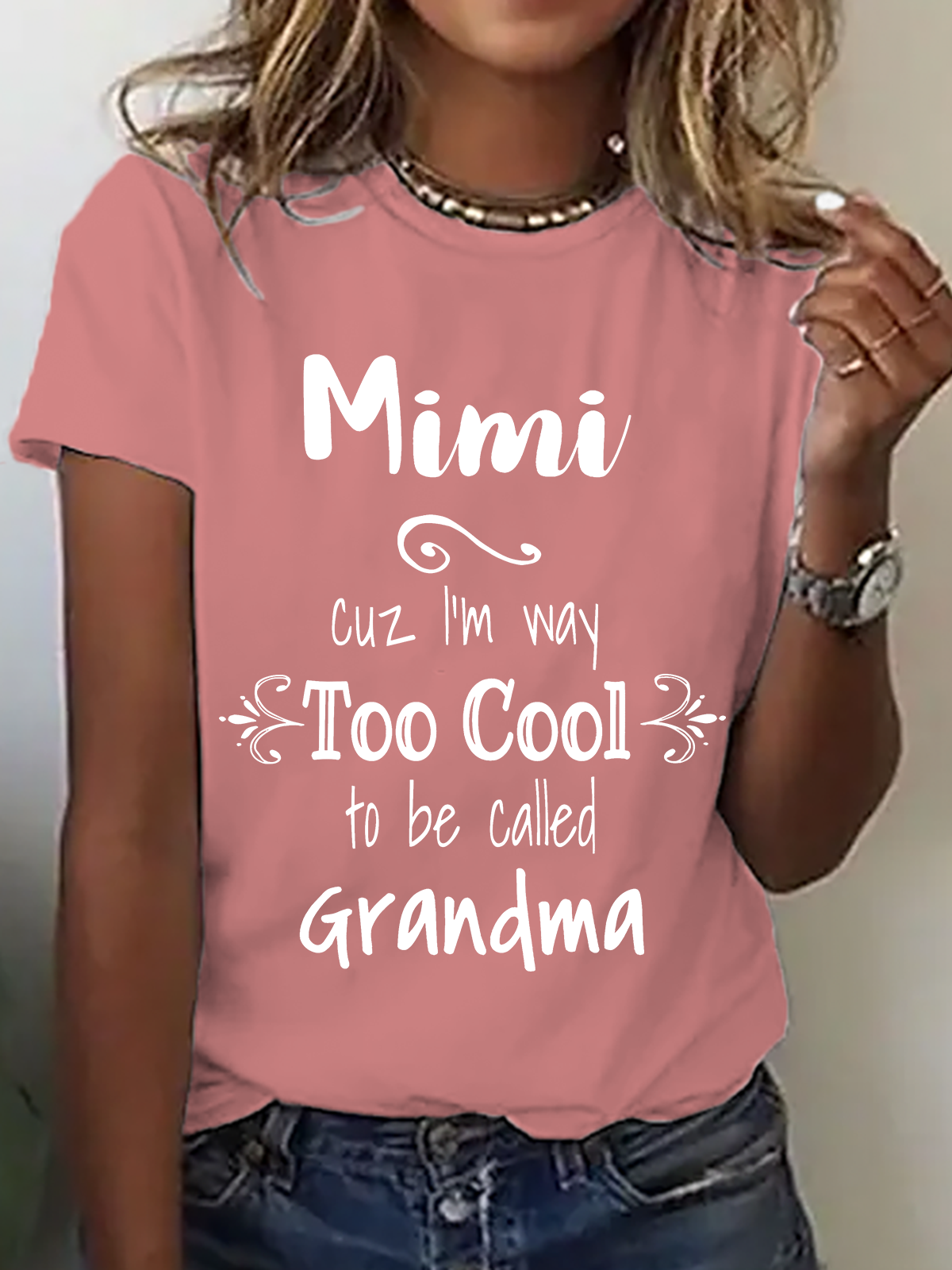 Too Cool Mimi Grandma Tshirt Special Grandmother Cotton T-Shirt