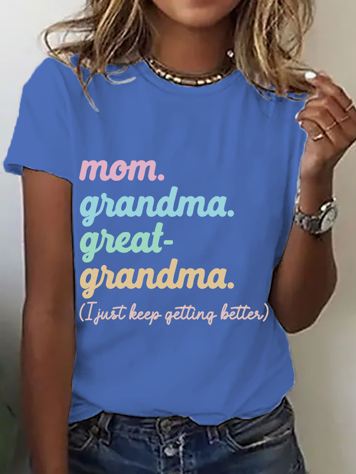 Mom Grandma Great-Grandma Cotton T-Shirt