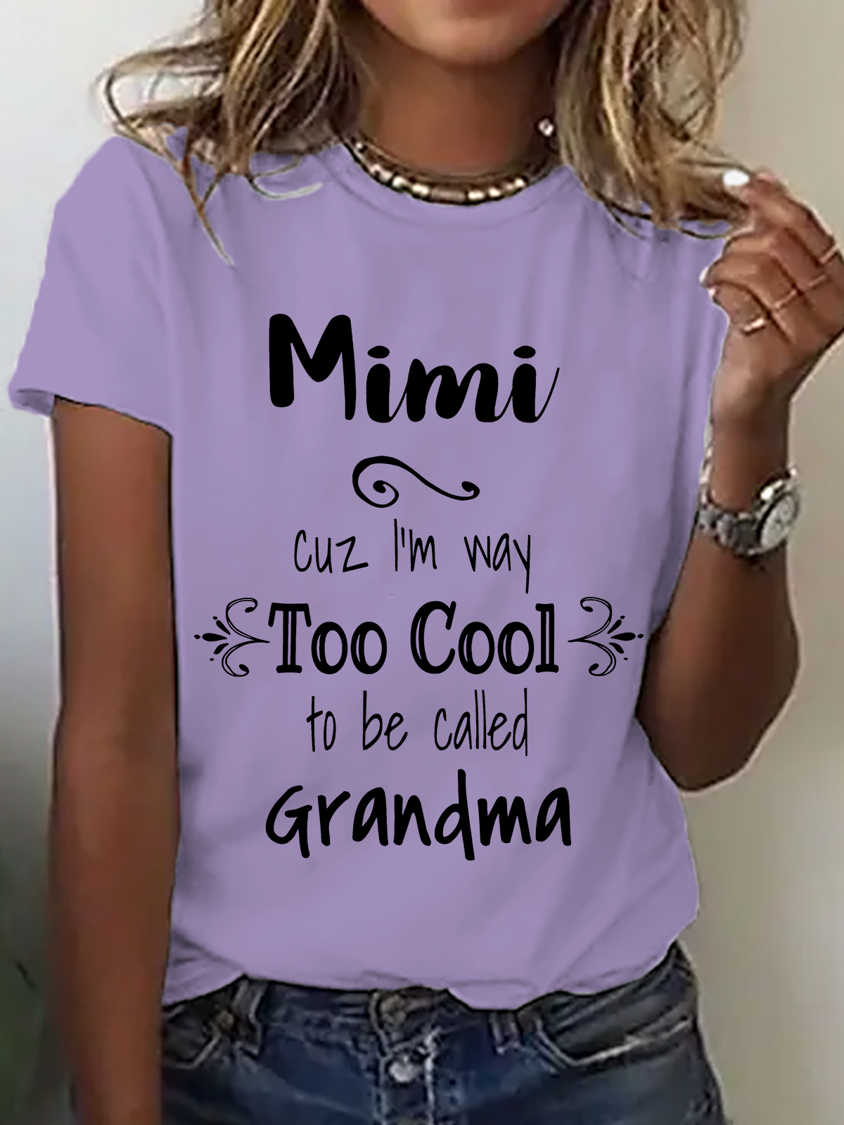 Too Cool Mimi Grandma Tshirt Special Grandmother Cotton T-Shirt