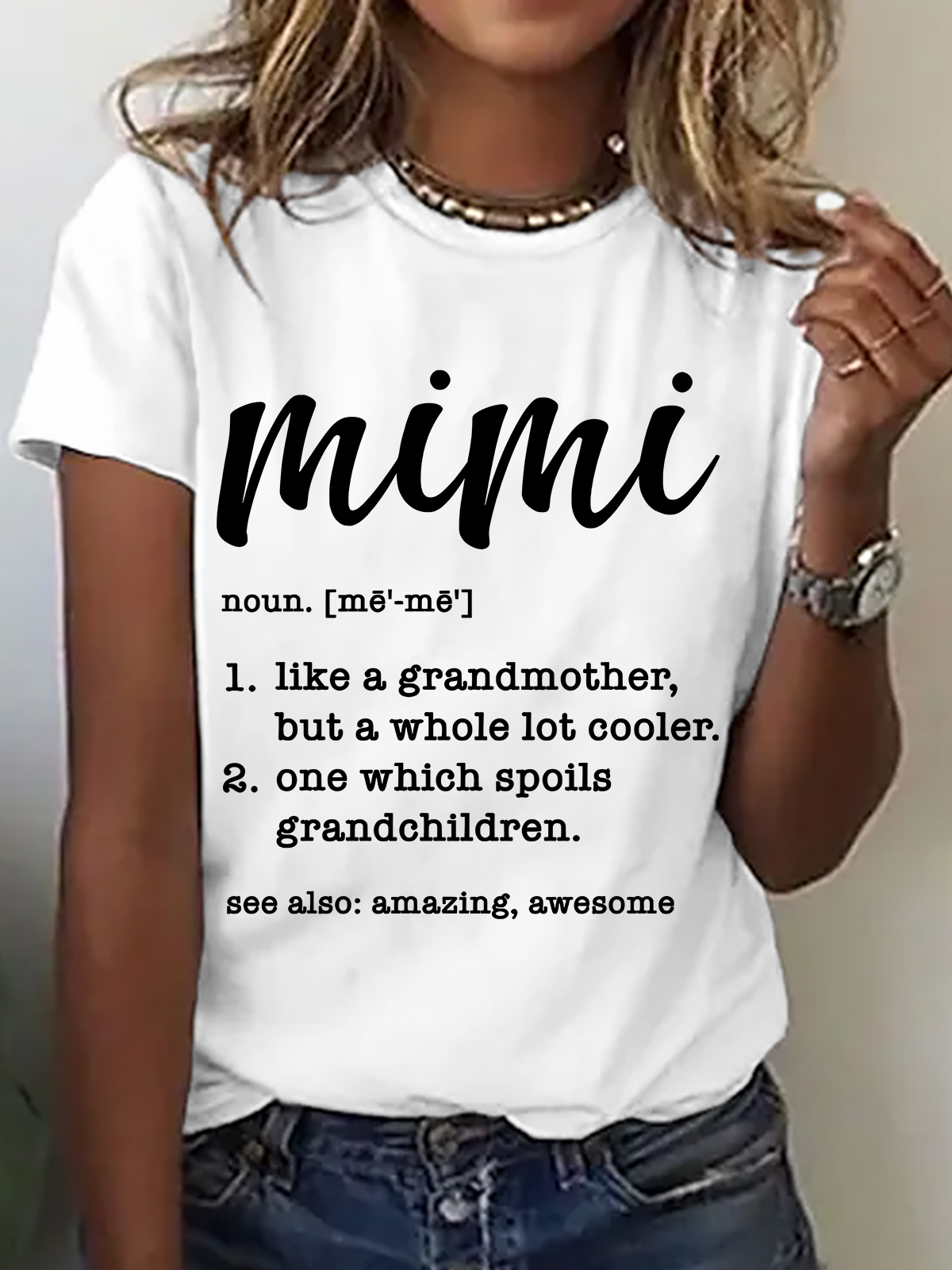 Mimi Definition Grandma Definition Cotton T-Shirt