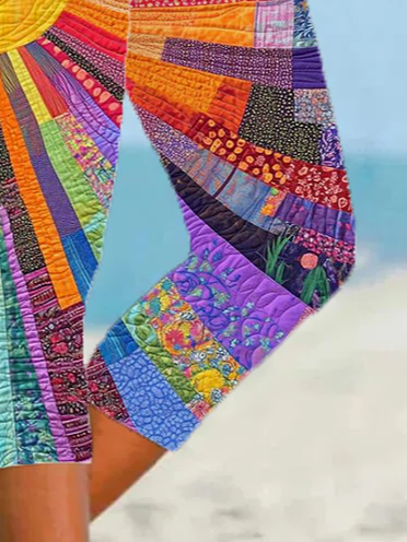 Women's Hippie Spring Printed Casual Leggings