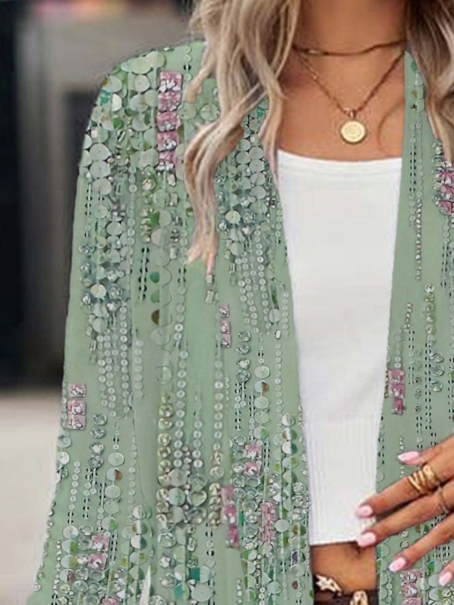 Spring Floral Cardigan Women's Floral Spring Print Casual Fashion Cardigan | zolucky