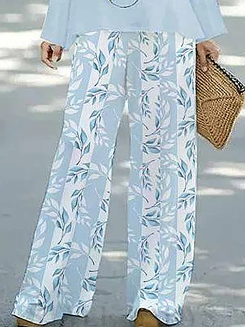 Women's Floral Spring Print Casual Two-Piece Suit