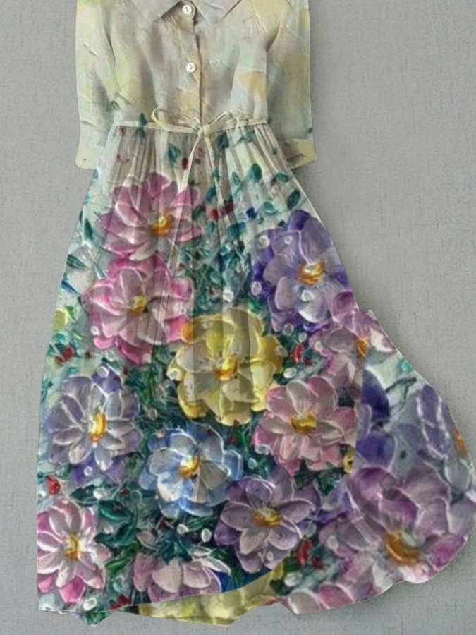 Women Casual Floral Maxi Dress