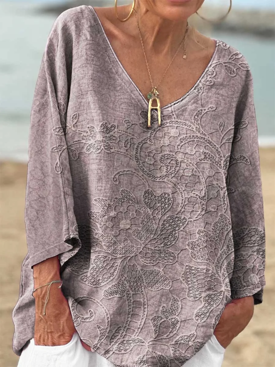 Regular Fit Casual Floral T-Shirt