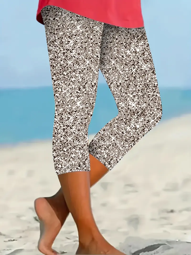 Women's Abstract Spring Print Casual Leggings