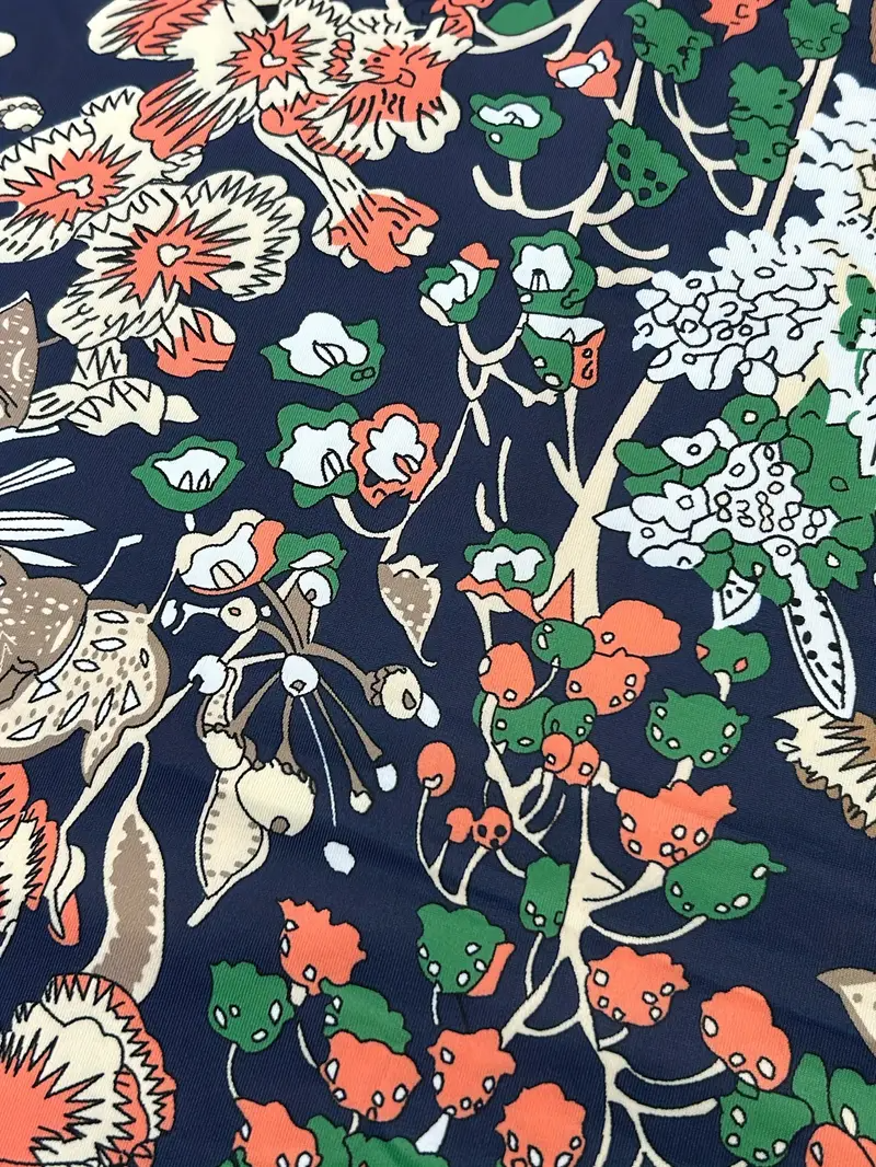 Vintage Lovely Floral Art Print Pocket Cotton Dress