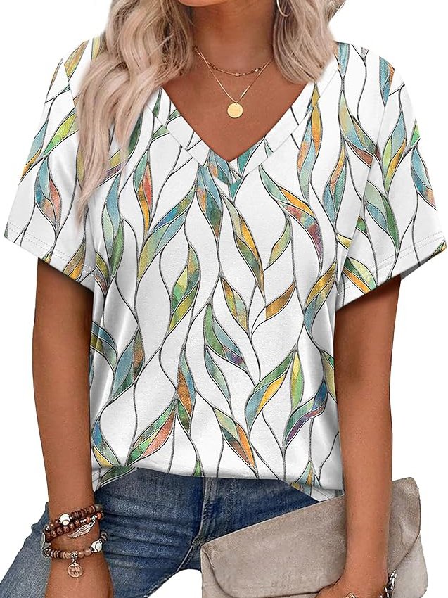 V Neck Casual T-Shirt