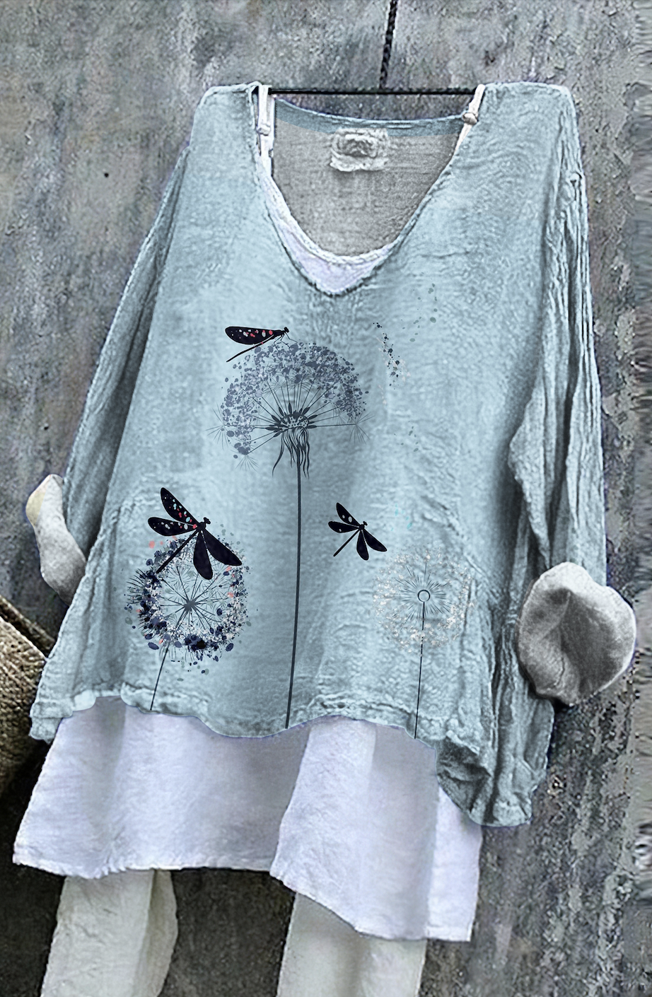 V Neck Casual Floral T-Shirt