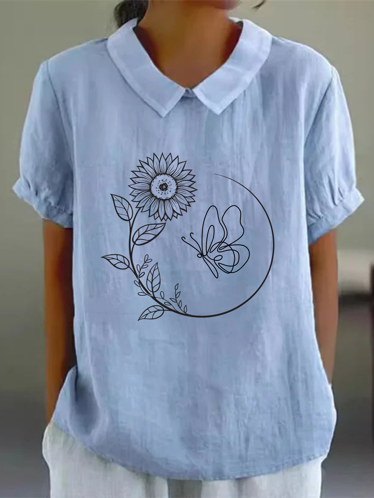 Sunflower Simple Cotton Blouse