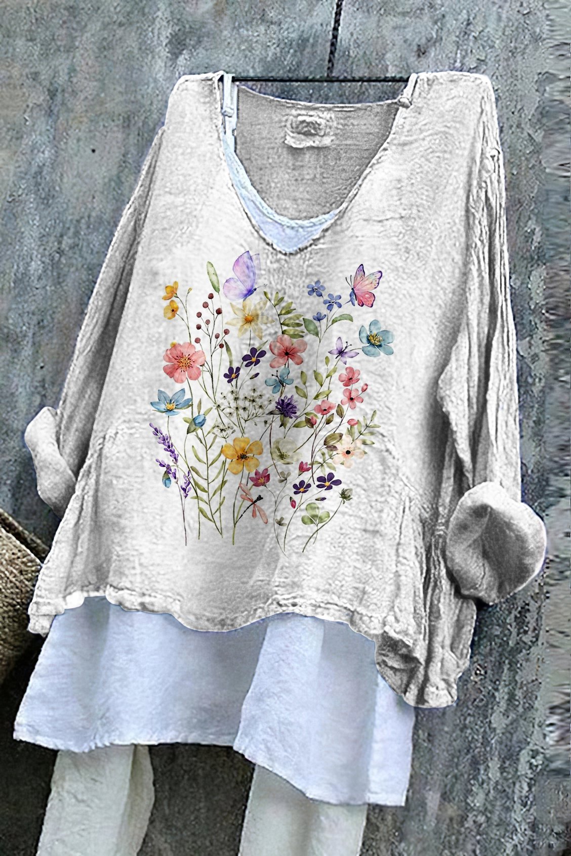 Casual Floral Cotton Regular Fit T-Shirt