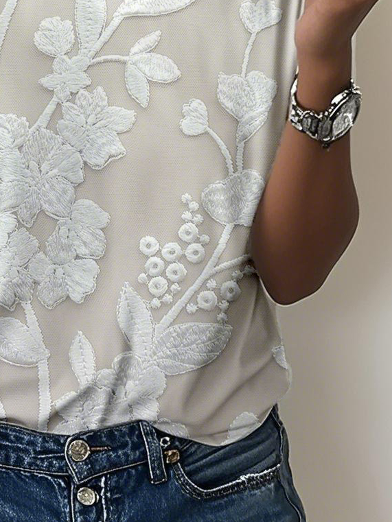 V Neck Jersey Casual T-Shirt