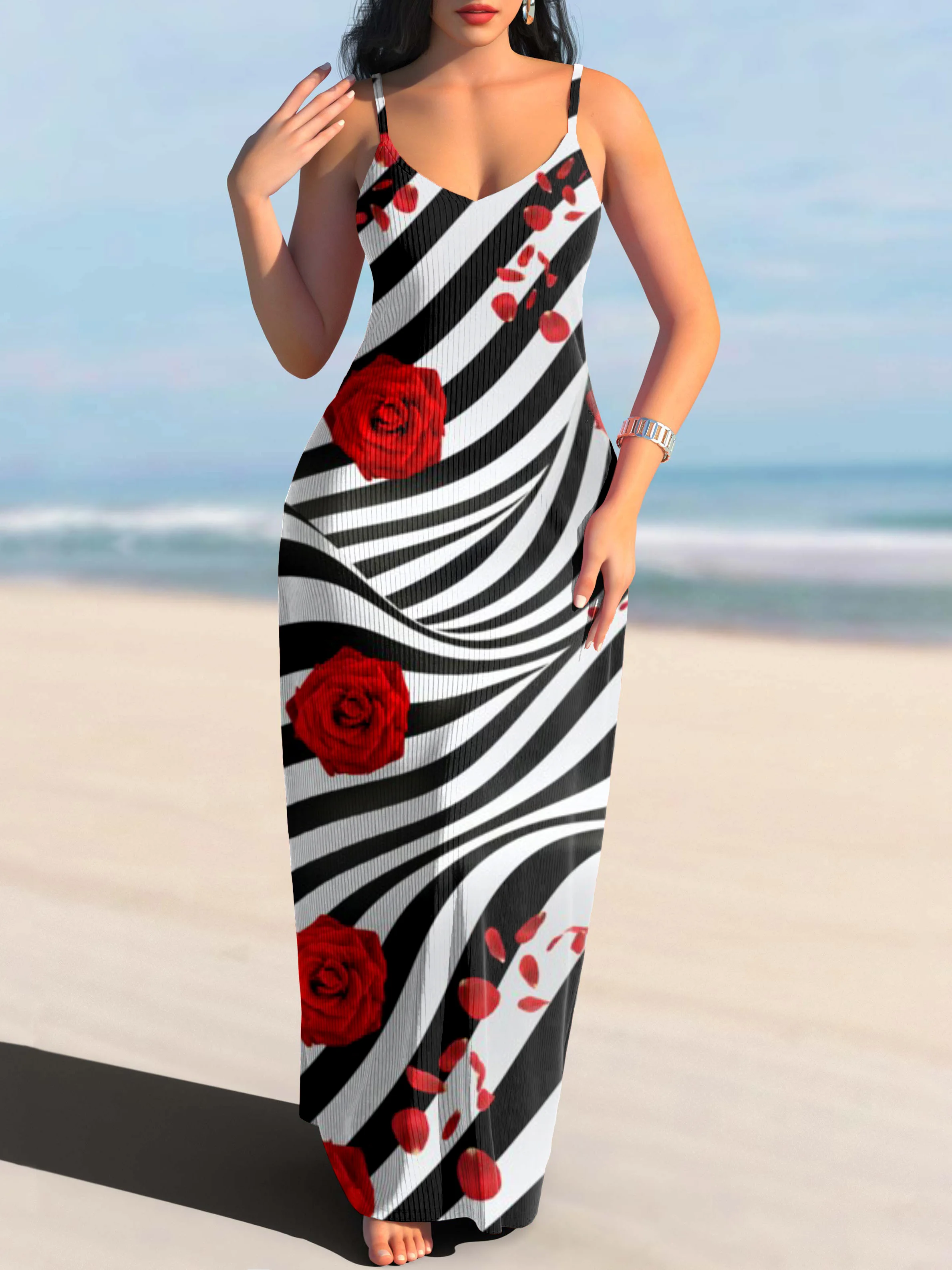 Regular Fit Spaghetti Casual Dress With No