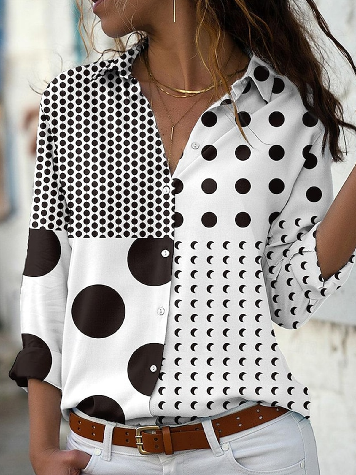 Casual Polka Dots Shirt