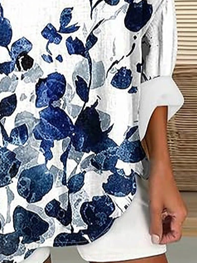 Women's Floral Spring Print Casual Shirt