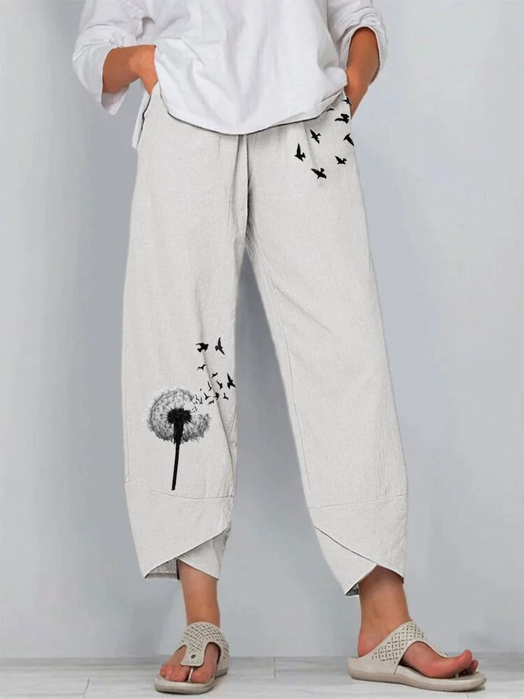 Women's Floral Print Casual Pants
