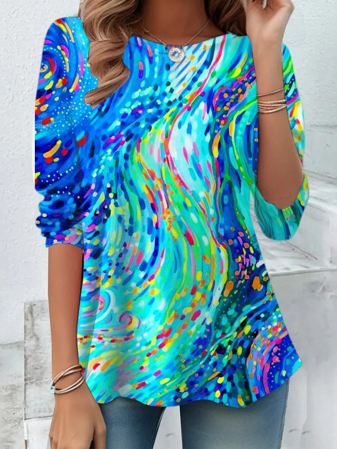 Abstract Graphic Casual T-Shirt
