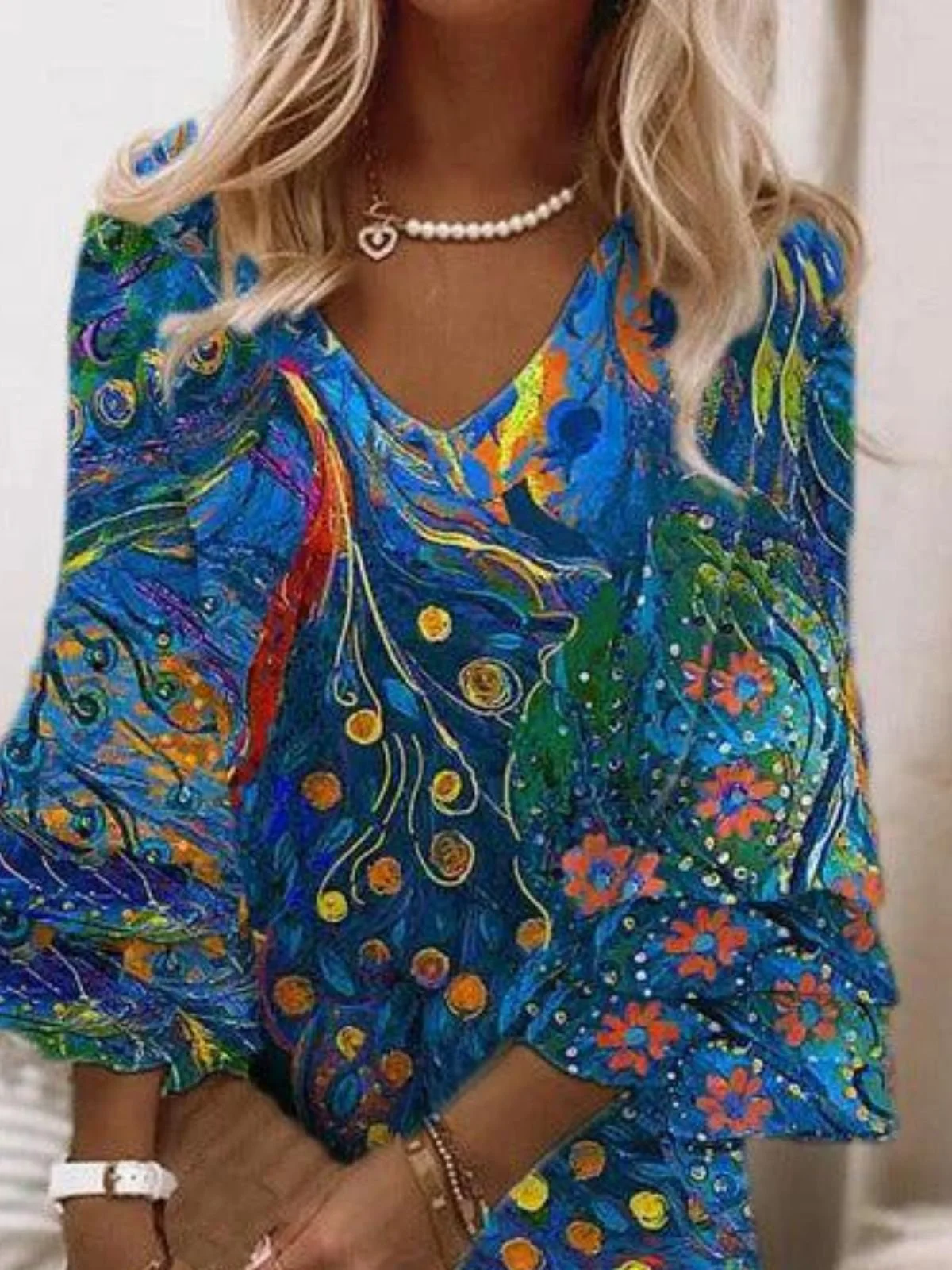 Vacation Ethnic Dress With No