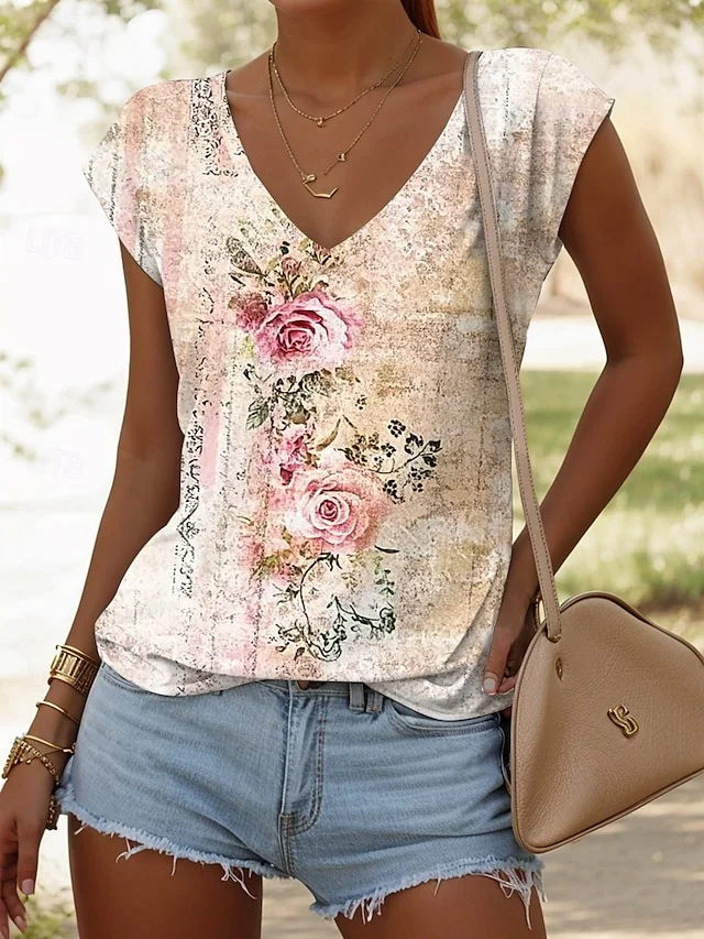 Floral Casual Regular Fit T-Shirt