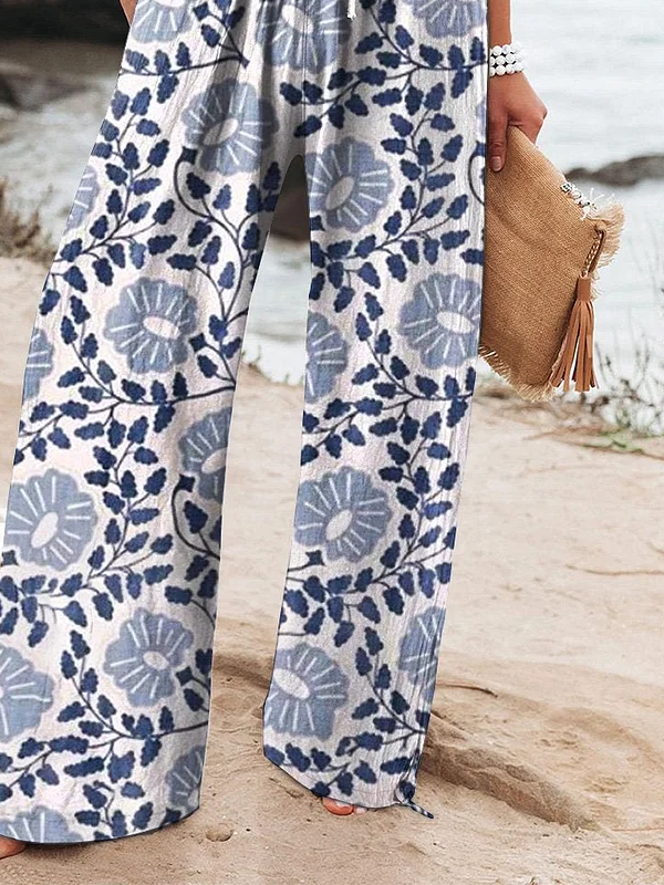 Floral Vintage Loose Pants