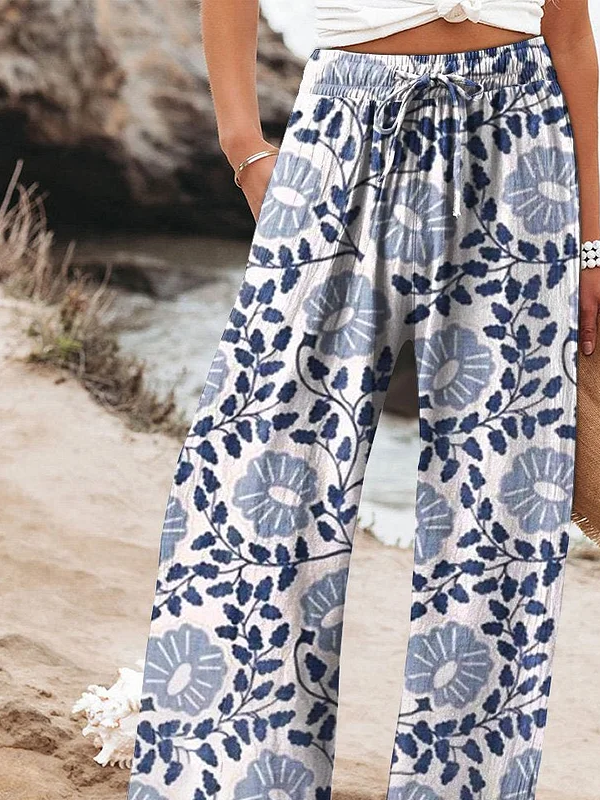 Floral Vintage Loose Pants