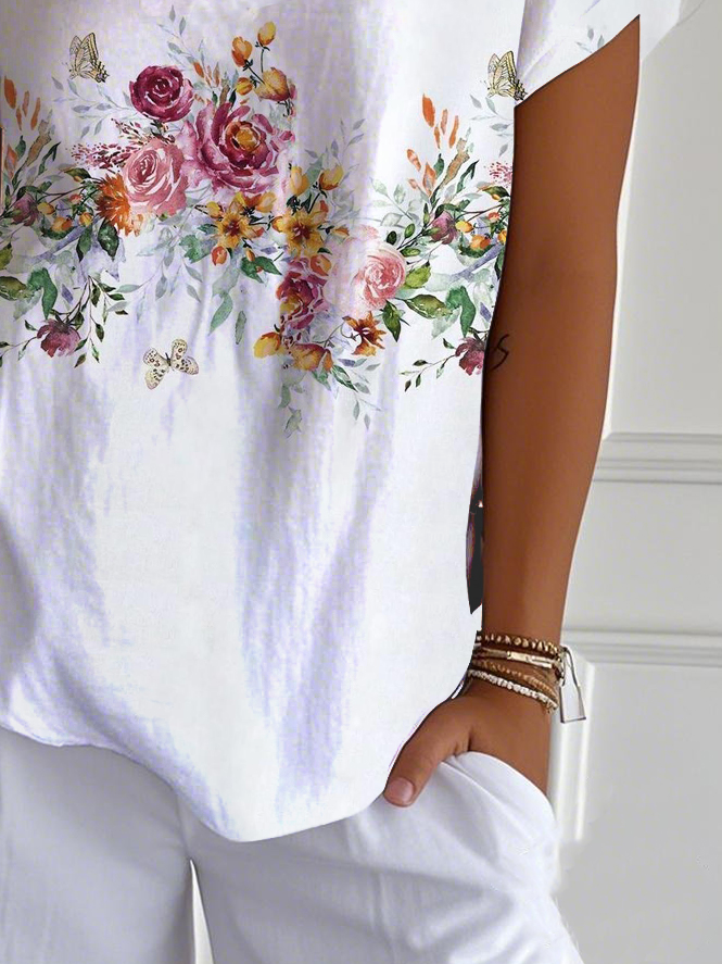 Casual V Neck T-Shirt