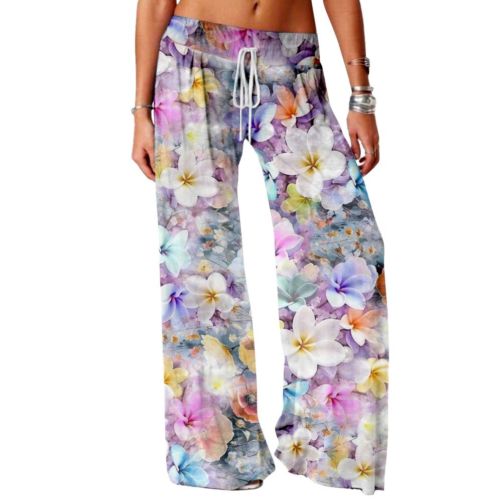 Floral Simple Loose Pants