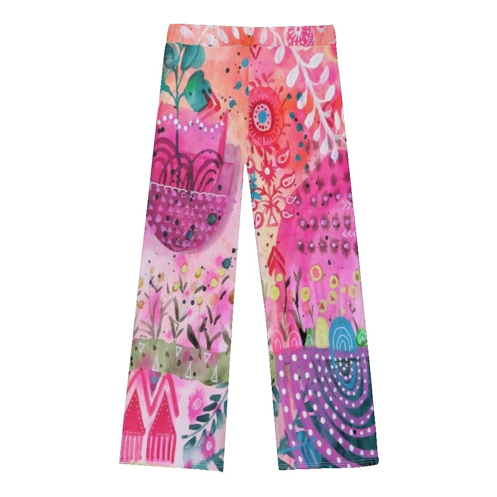 Loose Multicolor Block Casual Pants