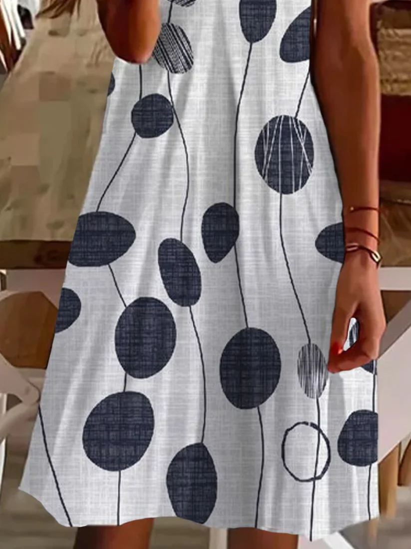 Women's Floral Print Casual V-Neck Short Sleeve Dress