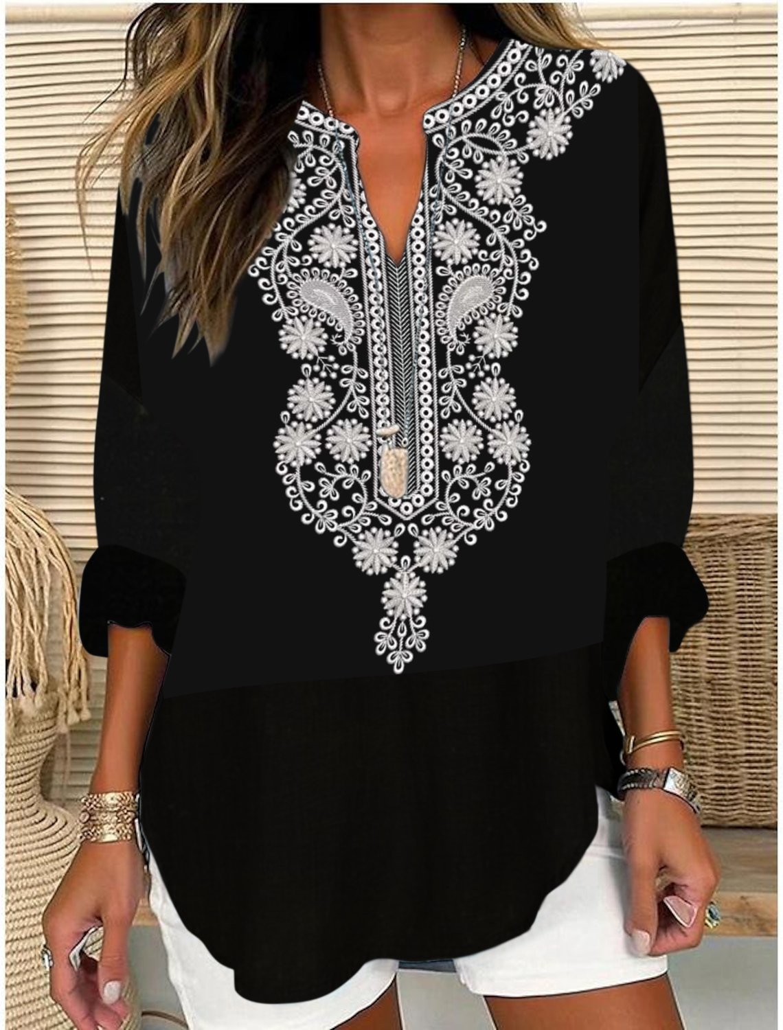 Casual V Neck Shirt