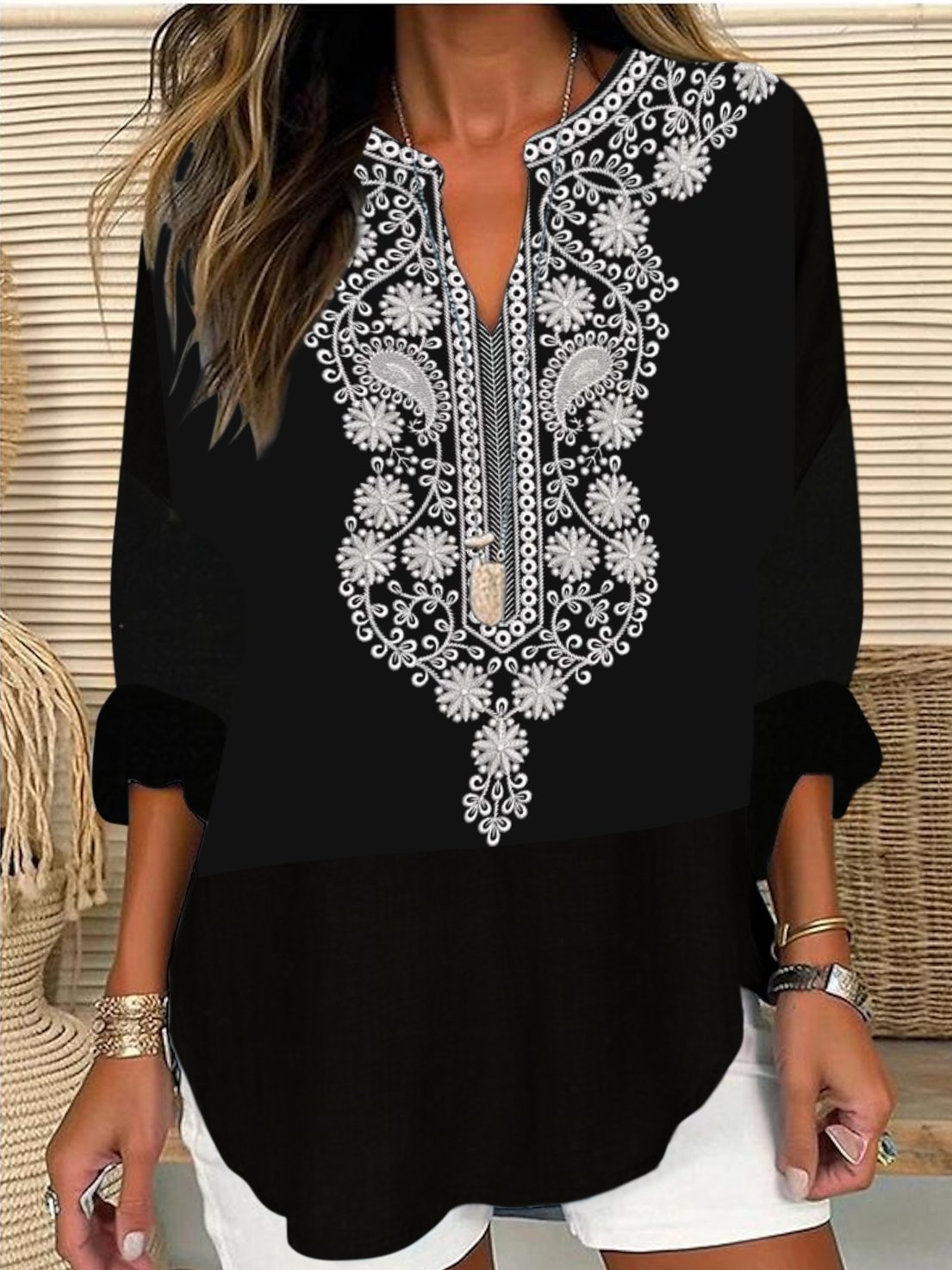 Casual V Neck Shirt