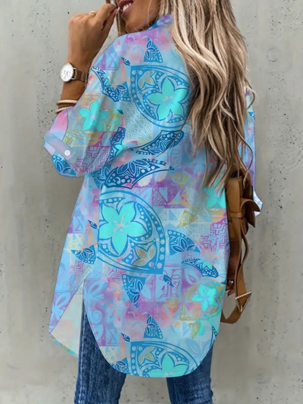 Shirt Collar Cotton Casual Dress With No