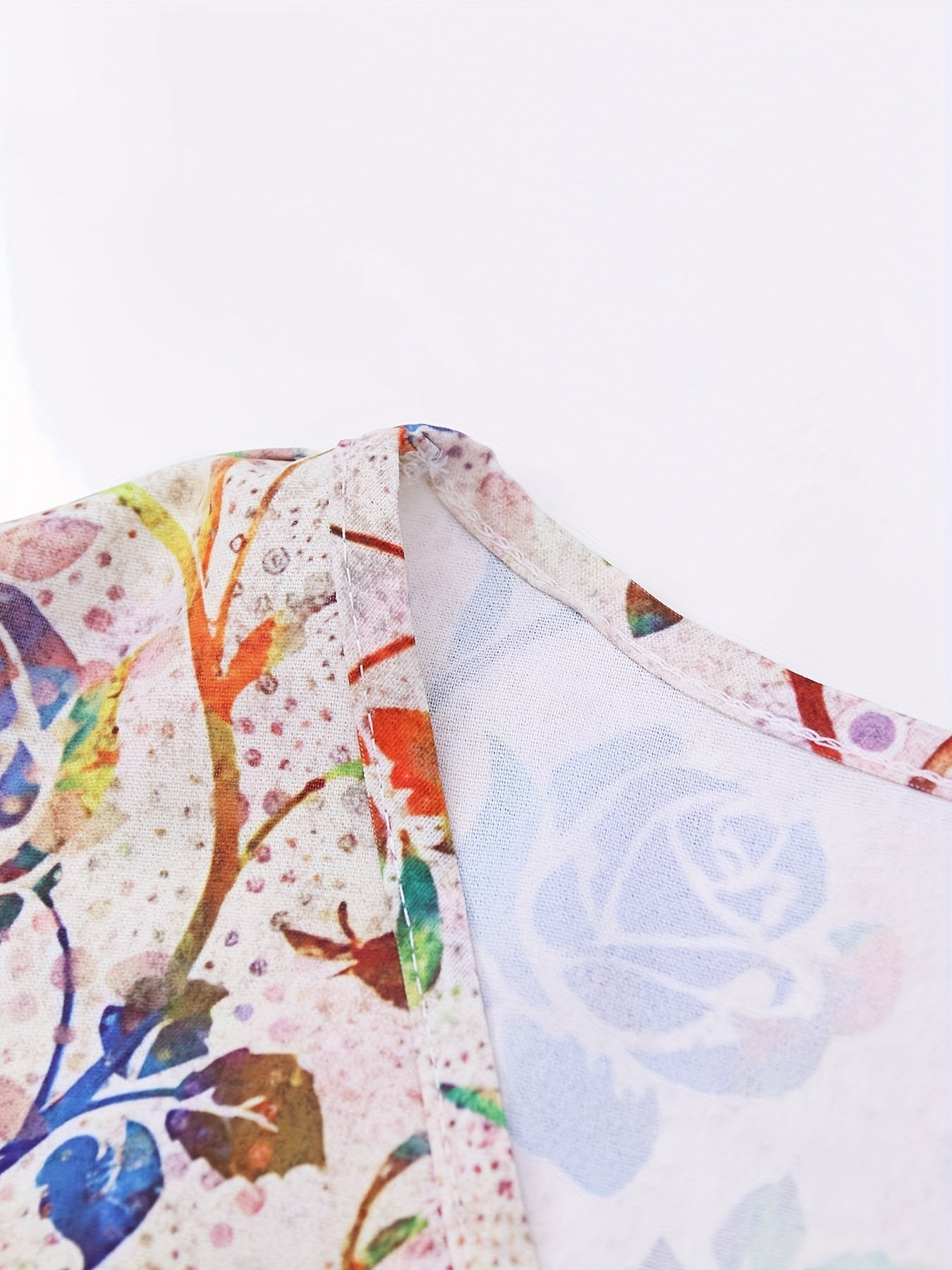 Cotton Crew Neck Casual Loose Blouse
